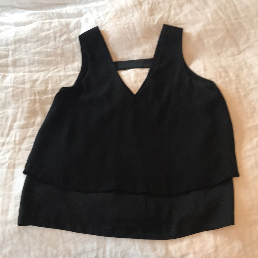 Black Banana Republic v neck tank sz L
